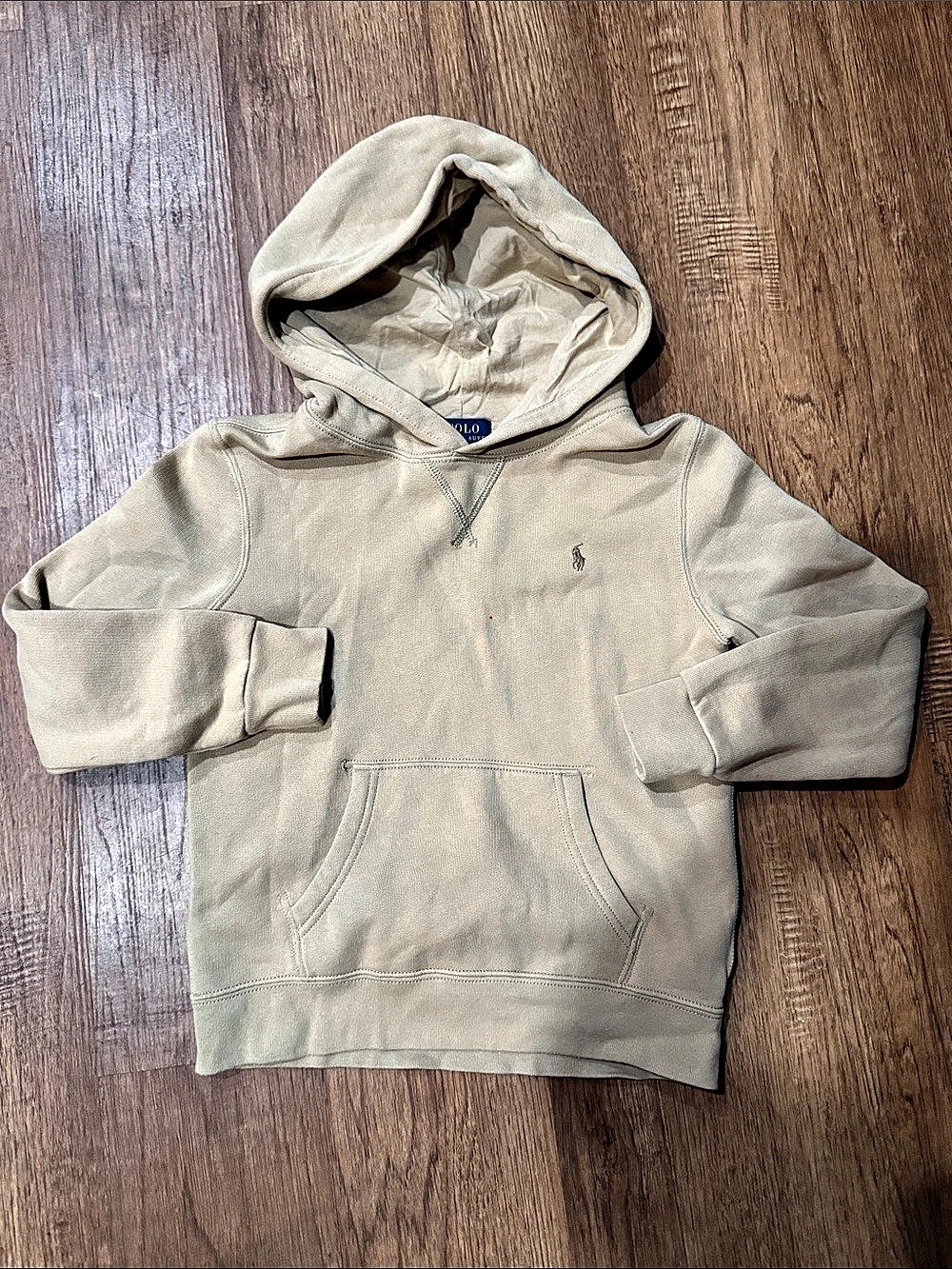 Polo Ralph Lauren Boys Fleece Pullover Hoodie Boys 7 Beige